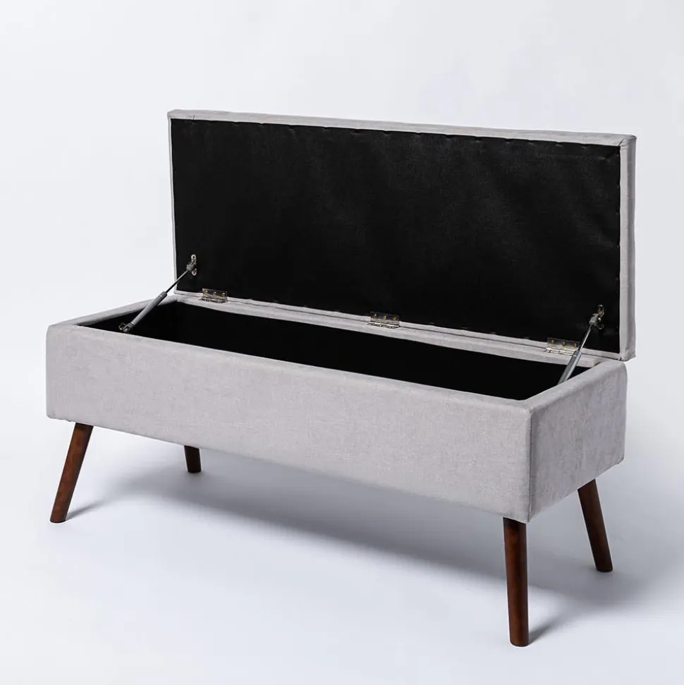 KSP Isabella Tufted Storage Bench (Light Grey)