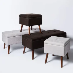 KSP Isabella Tufted Storage Bench (Brown)