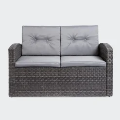 KSP Jardin Outdoor Seating with Table Set - Set of 4 (Grey)