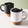 KSP Joe Ceramic Travel Mug with Cork Base 350mL (White)