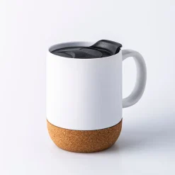 KSP Joe Ceramic Travel Mug with Cork Base 350mL (White)