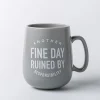 KSP Jumbo Belly 'Fine Day Ruined' Porcelain Mug 26oz. (Grey)