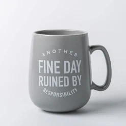 KSP Jumbo Belly 'Fine Day Ruined' Porcelain Mug 26oz. (Grey)