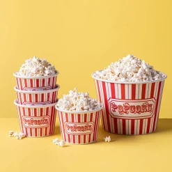 KSP Kino-Pop Popcorn Bowl - Set of 4 (White/Red)