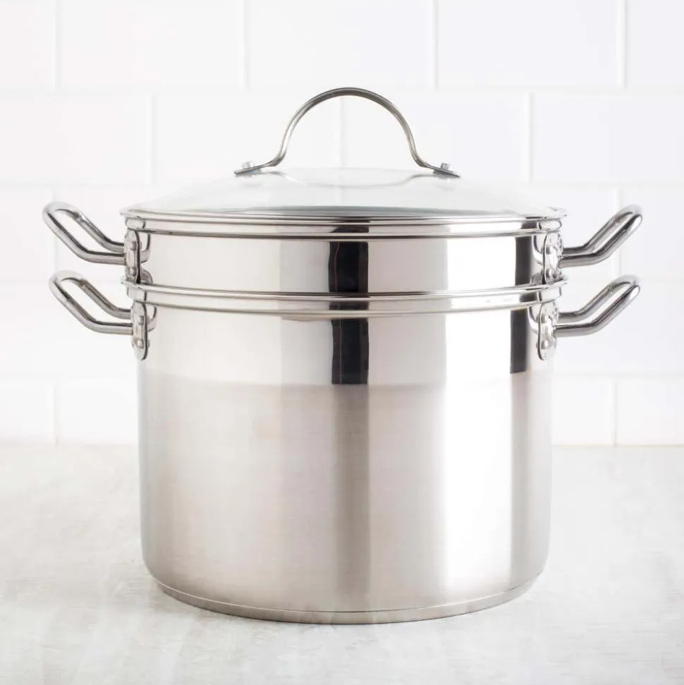 KSP Kuisine Pasta Cooker Combo - Set of 4 (Stainless Steel)