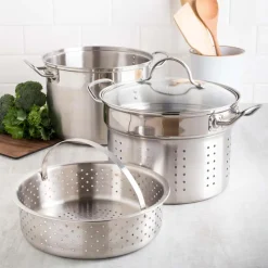 KSP Kuisine Pasta Cooker Combo - Set of 4 (Stainless Steel)