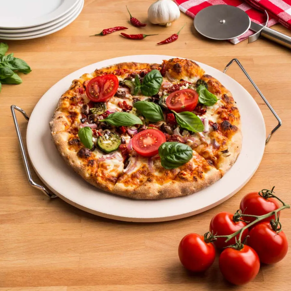 KSP La Cucina Pizza Stone with Rack - Set of 2 (Natural)