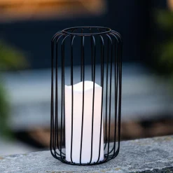 KSP Layne LED Metal Lantern 14x14x23cm (Black)