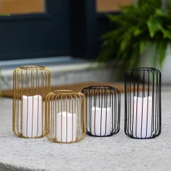 KSP Layne LED Metal Lantern 14x14x23cm (Black)