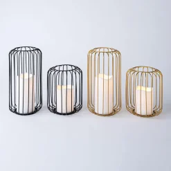 KSP Layne LED Metal Lantern 14x14x23cm (Black)