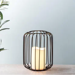 KSP Layne LED Metal Lantern 15x15x18cm (Black)