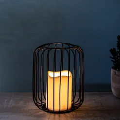 KSP Layne LED Metal Lantern 15x15x18cm (Black)