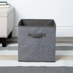 KSP Linea Fabric Storage Cube (Grey) 31 cm sq.