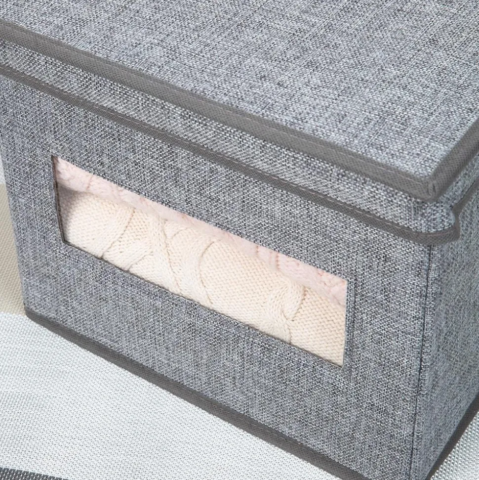 KSP Linea Storage Box with Window (Grey) 30 x 39.5 x 25 cm