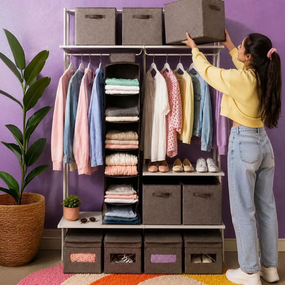 KSP Linea Storage Box with Window (Grey) 30 x 39.5 x 25 cm