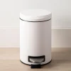 KSP Luna Soft-Close Moon Cover Step Garbage Can 3L (White)