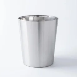 KSP Luxe Brushed Open-Top Waste Can (8L)