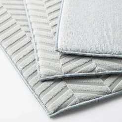 KSP Luxedry Herringbone Microfiber Dish Drying Mat - Set/3 (Grey)