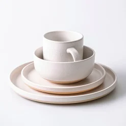 KSP Madison Stoneware Dinnerware - Set of 16 (Off White)