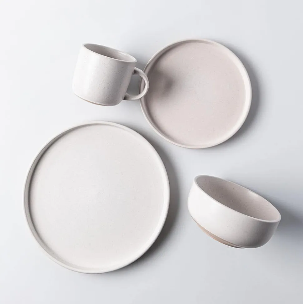 KSP Madison Stoneware Dinnerware - Set of 16 (Off White)