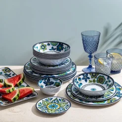 KSP Madrid Patioware Dinner Plate 10.5" Dia. (Blue/Green)