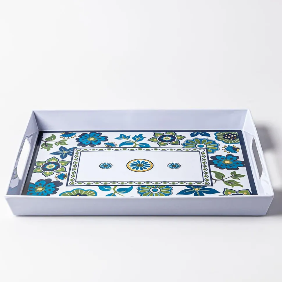 KSP Madrid Patioware Serve Tray Rectangle (Blue/Green)