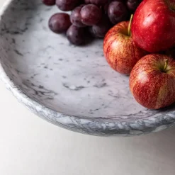 KSP Marbelle Marble Footed Fruit Bowl (White)