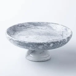 KSP Marbelle Marble Footed Fruit Bowl (White)