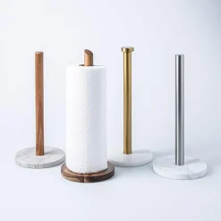 KSP Marbelle Upright Paper Towel Holder (Marble/Acacia)