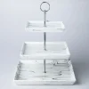KSP Marble Porcelain Buffet Stand 3-Tier (White/Grey)