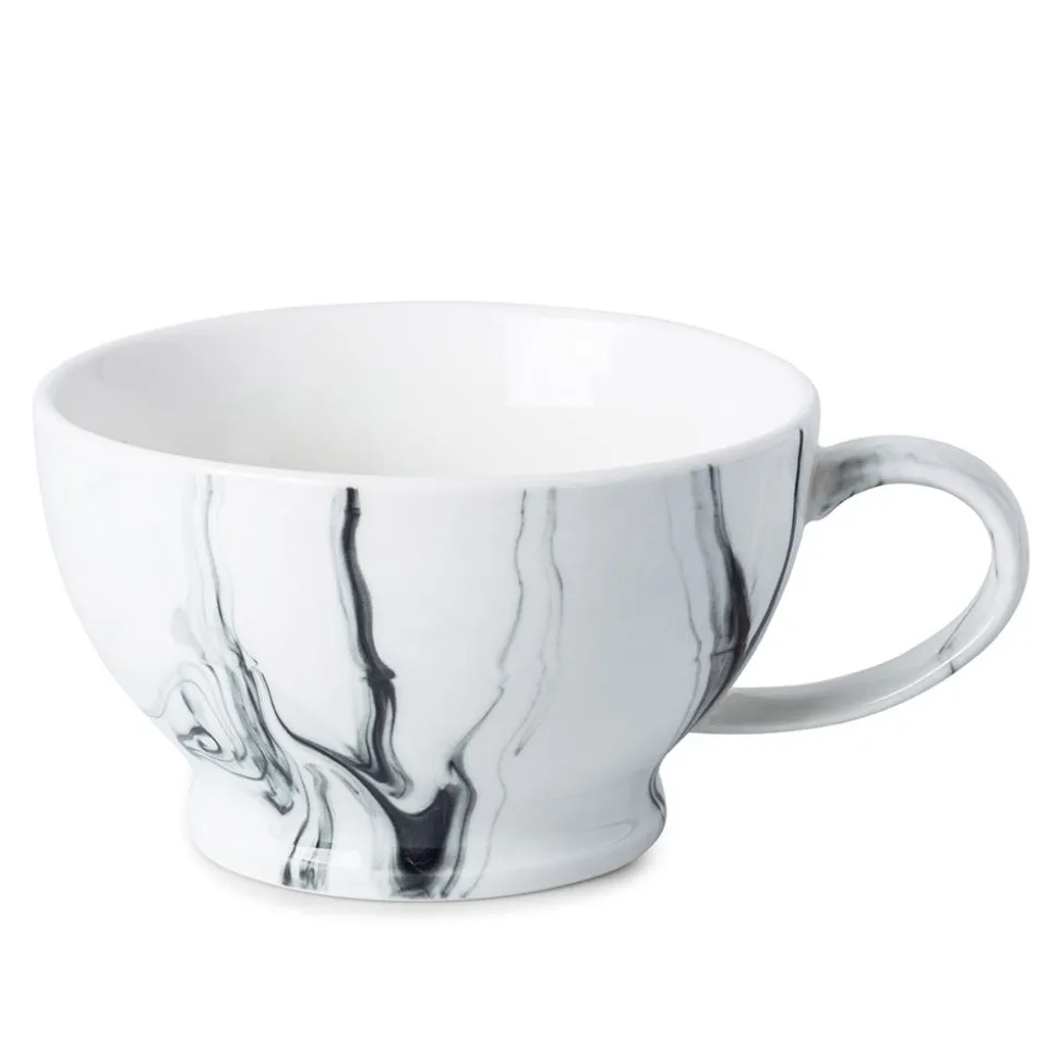 KSP Marble Porcelain Cafe Latte Cup (White/Grey)