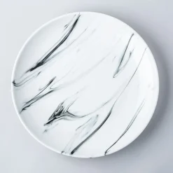 KSP Marble Porcelain Dinner Plate (White/Grey)