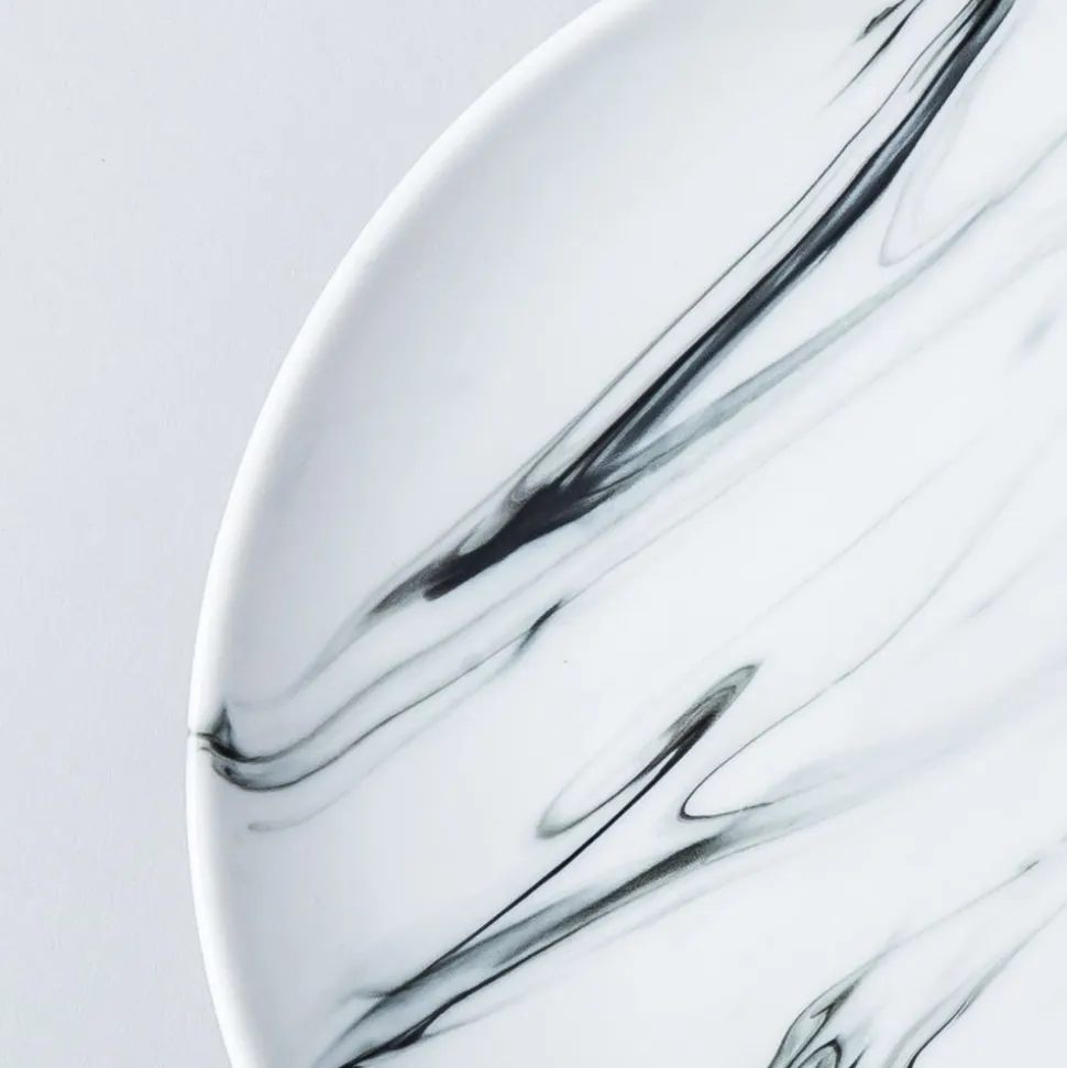 KSP Marble Porcelain Dinner Plate (White/Grey)
