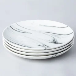 KSP Marble Porcelain Dinner Plate (White/Grey)