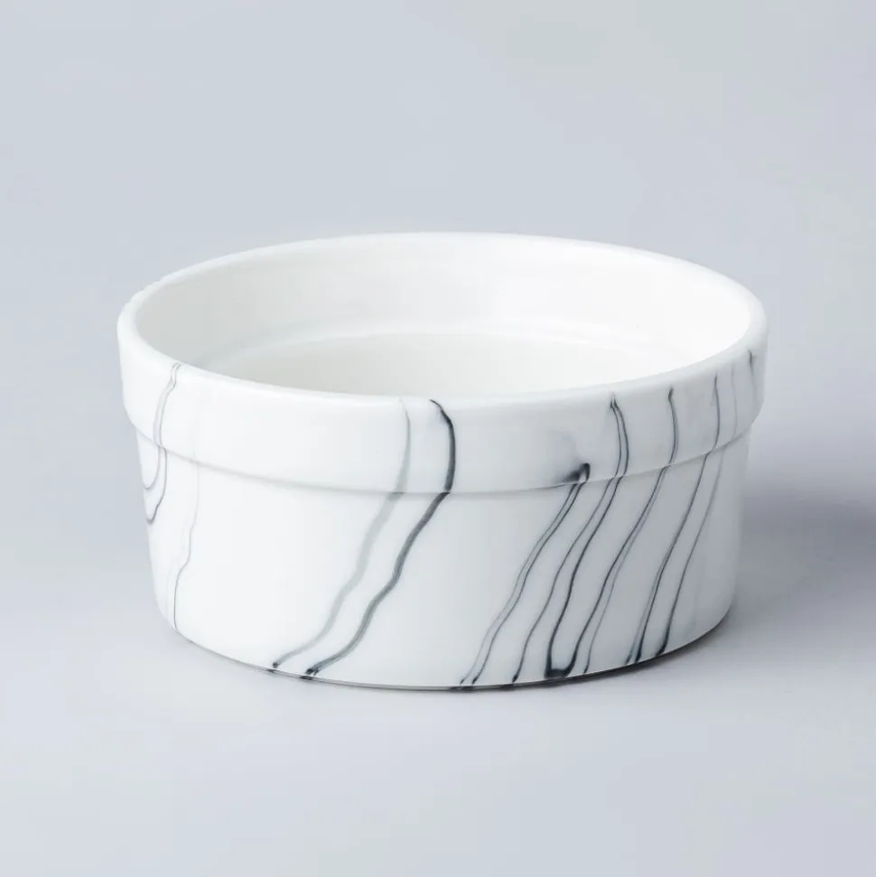 KSP Marble Porcelain Ramekin - Set of 4 (White/Grey)