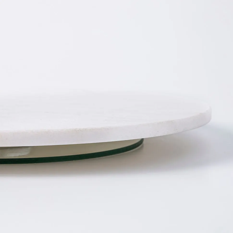 KSP Marble Turntable Cheese Board Combo - Set of 9 (White/Grey)