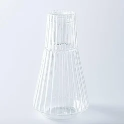 KSP Maya Bedside Water Carafe with Glass (Clear)