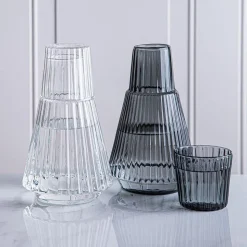 KSP Maya Bedside Water Carafe with Glass (Smoke)