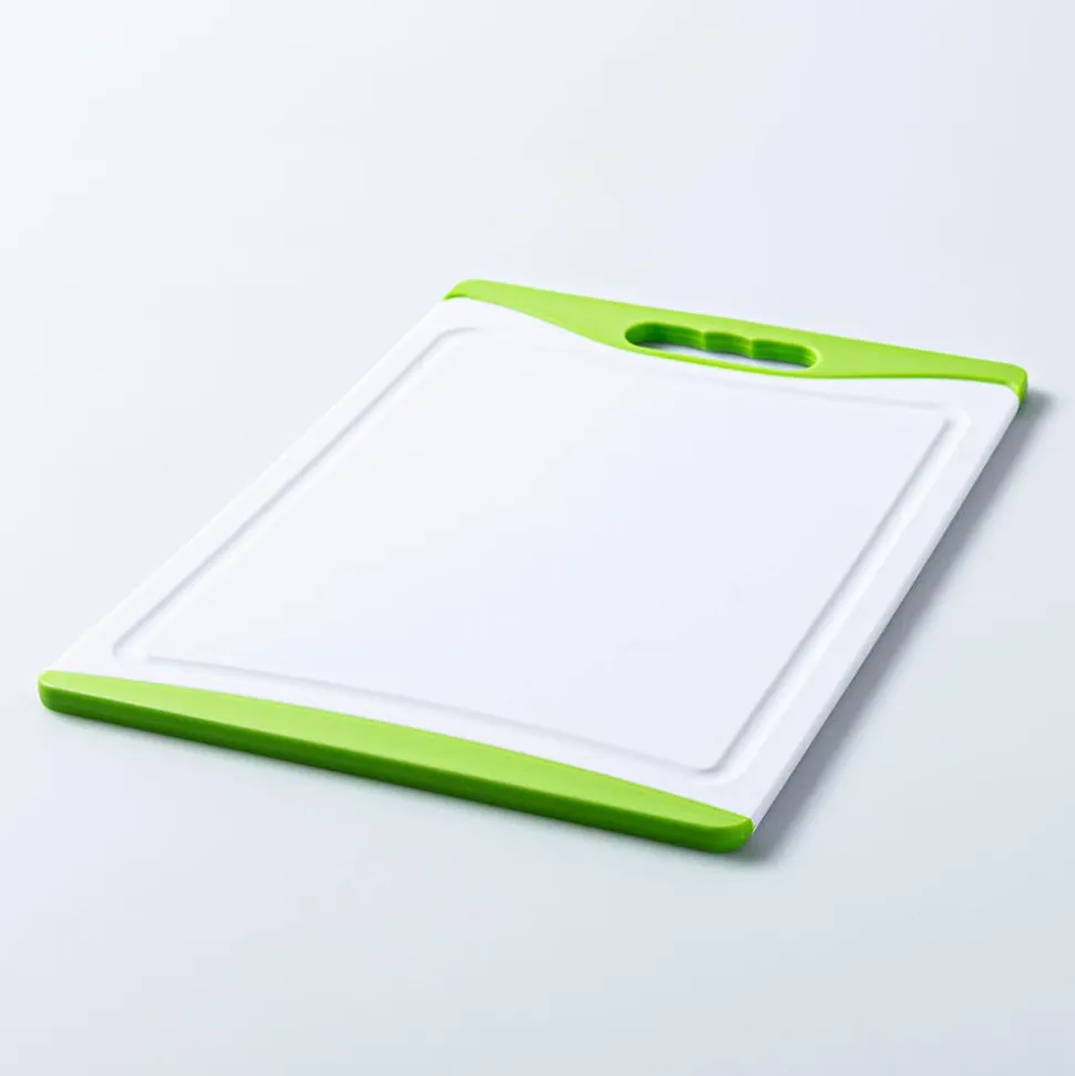 KSP Medium Dice Poly Cutting Board (Green/White)