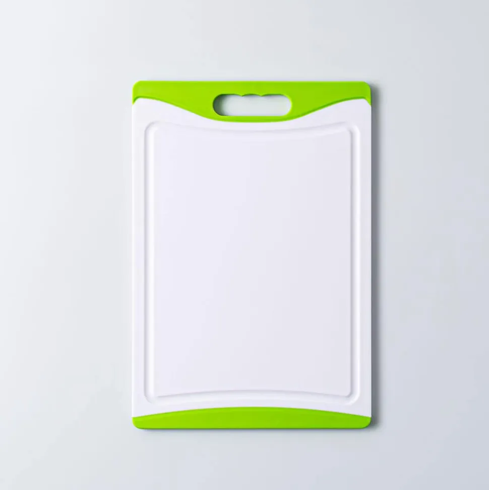 KSP Medium Dice Poly Cutting Board (Green/White)