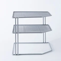 KSP Mesh Corner Shelf 2-Tier (Silver) 23 x 23 x 21.5 cm