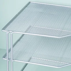 KSP Mesh Corner Shelf 2-Tier (Silver) 23 x 23 x 21.5 cm