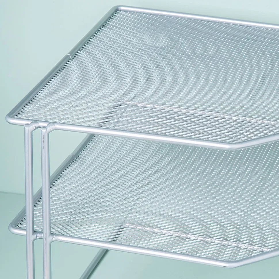 KSP Mesh Corner Shelf 2-Tier (Silver) 23 x 23 x 21.5 cm