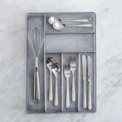 KSP Mesh Cutlery Tray - Large (Silver) 40.5 x 28 x 5 cm