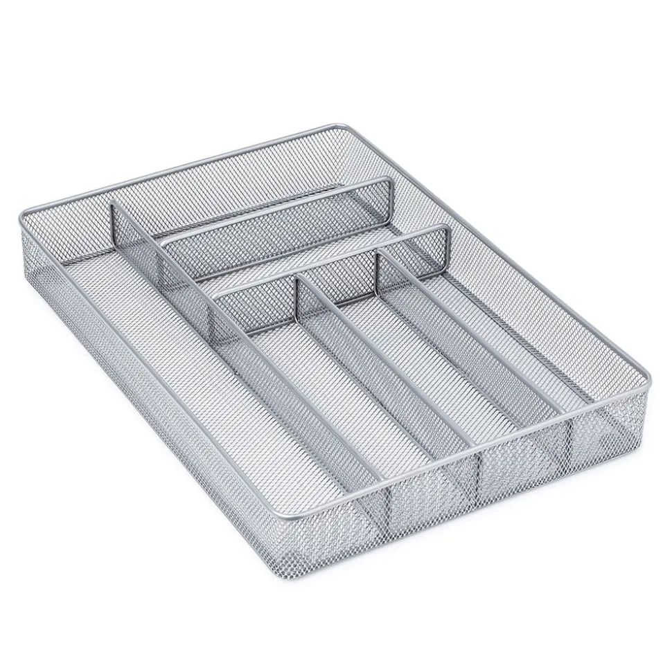 KSP Mesh Cutlery Tray - Large (Silver) 40.5 x 28 x 5 cm