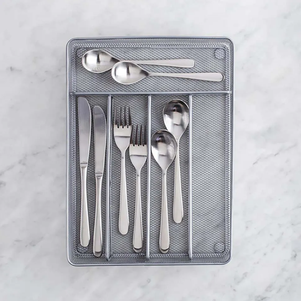 KSP Mesh Cutlery Tray - Small (Silver) 32 x 23.5 x 5 cm