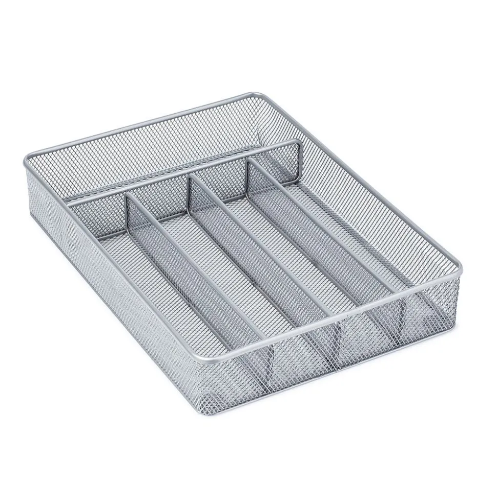 KSP Mesh Cutlery Tray - Small (Silver) 32 x 23.5 x 5 cm