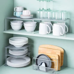 KSP Mesh Divided Pan-Board Rack (Silver) 25.5 x 22 x 13 cm