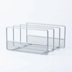 KSP Mesh Divided Pan-Board Rack (Silver) 25.5 x 22 x 13 cm