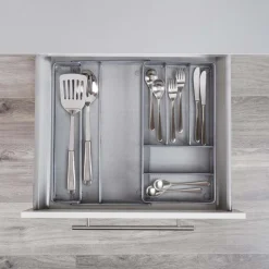 KSP Mesh Expandable Cutlery Tray (Silver) 28/47 x 40.5 x 5 cm